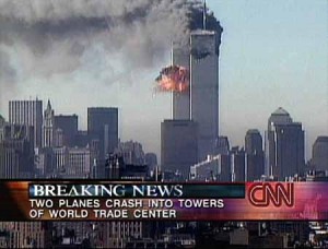 CNN Screenshot of 9/11 breaking news